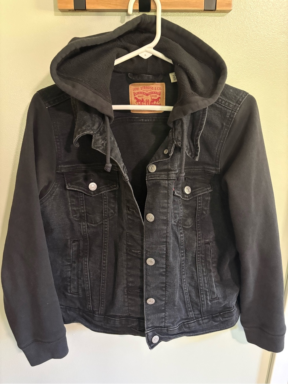 Levi's Women's Black Hooded Denim Jacket